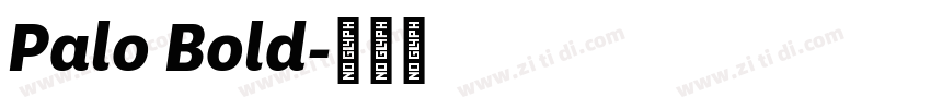 Palo Bold字体转换